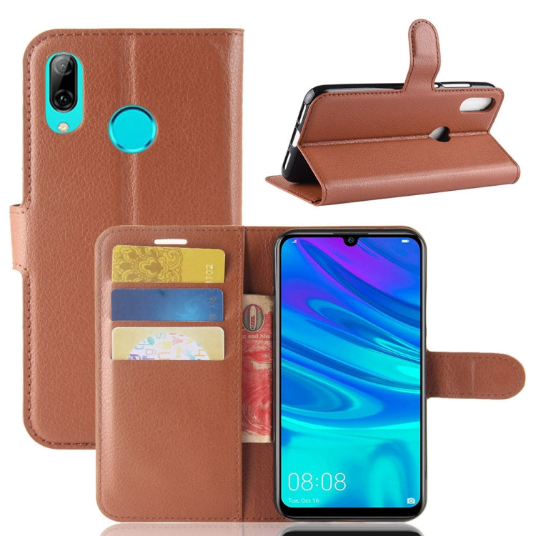 ซองหนังพลิกแนวนอนเนื้อลิ้นจี่สำหรับ Huawei P30 Lite พร้อมกระเป๋าสตางค์และที่ใส่และช่องเสียบการ์ด, For Huawei P30 Lite