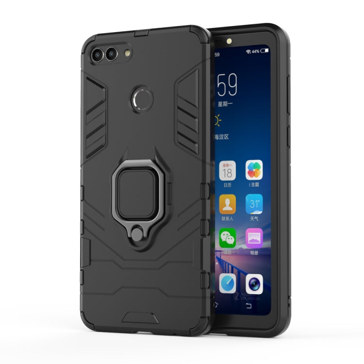 เคสกันกระแทก PC + TPU สำหรับ Huawei Y9 2018 พร้อมที่วางแหวนแม่เหล็ก, For Huawei Y9 2018
