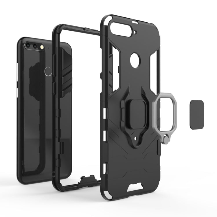 เคสกันกระแทก PC + TPU สำหรับ Huawei Honor 7A พร้อมที่ใส่แหวนแม่เหล็ก, For Huawei Honor 7A