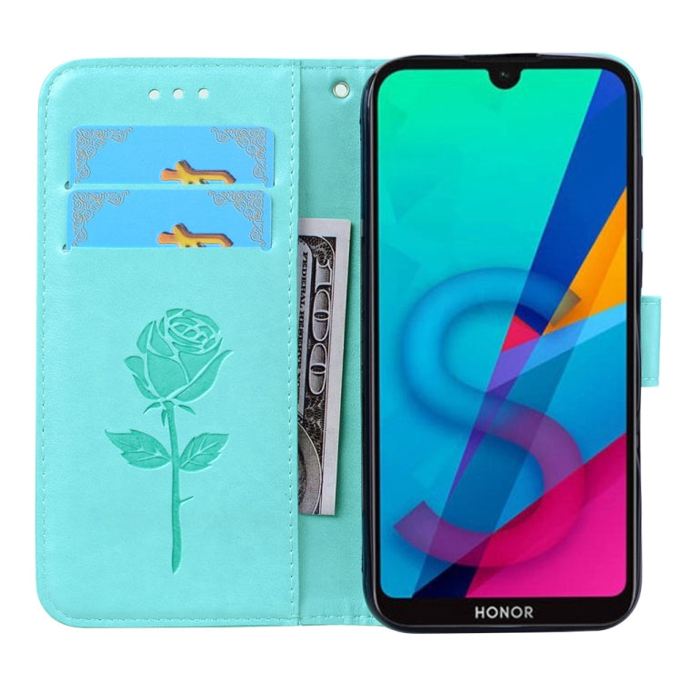 ซองหนัง PU พลิกแนวนอนลายดอกกุหลาบสำหรับ Huawei Honor 8S / Y5 (2019) พร้อมตัวยึดและช่องเสียบการ์ดและกระเป๋าสตางค์, For Huawei Honor 8S / Y5 (2019)