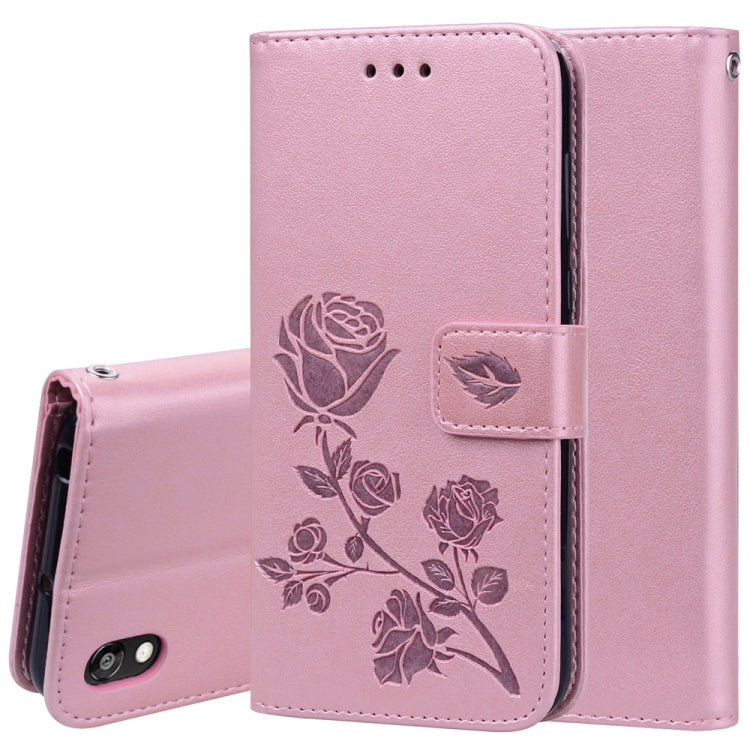 ซองหนัง PU พลิกแนวนอนลายดอกกุหลาบสำหรับ Huawei Honor 8S / Y5 (2019) พร้อมตัวยึดและช่องเสียบการ์ดและกระเป๋าสตางค์, For Huawei Honor 8S / Y5 (2019)