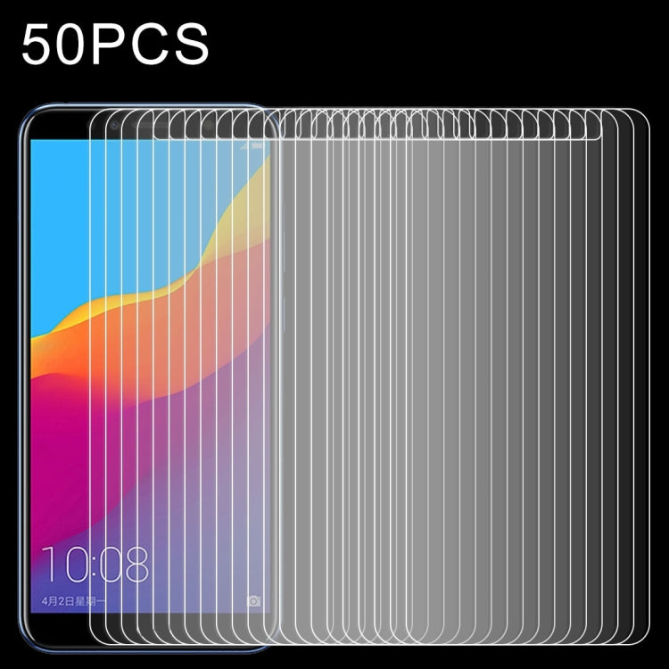 50 ชิ้น 0.26 มิลลิเมตร 9H 2.5D ฟิล์มกระจกนิรภัยสำหรับหัวเว่ยเกียรติ 7A, For Honor 7A(50 PCS)