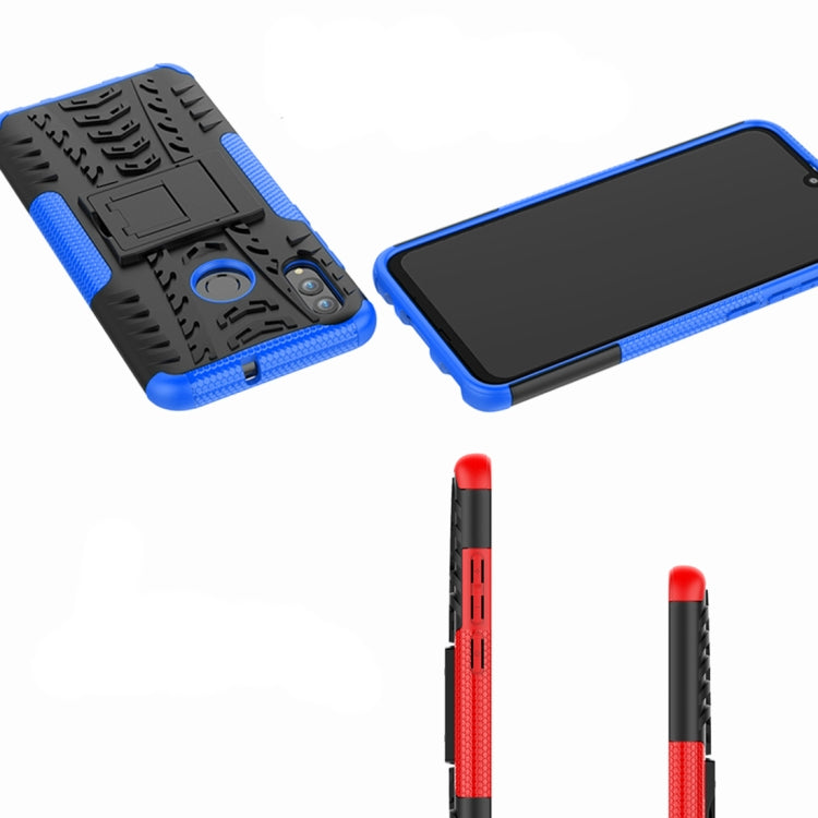 พื้นผิวยาง TPU + PC เคสกันกระแทกสำหรับ Huawei Honor 10 Lite / P Smart (2019) พร้อมตัวยึด, For Honor 10 Lite