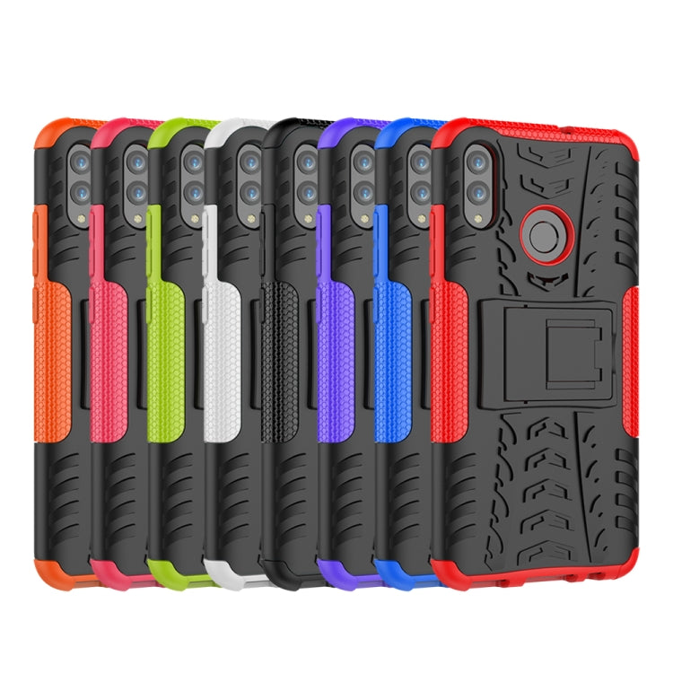 พื้นผิวยาง TPU + PC เคสกันกระแทกสำหรับ Huawei Honor 10 Lite / P Smart (2019) พร้อมตัวยึด, For Honor 10 Lite
