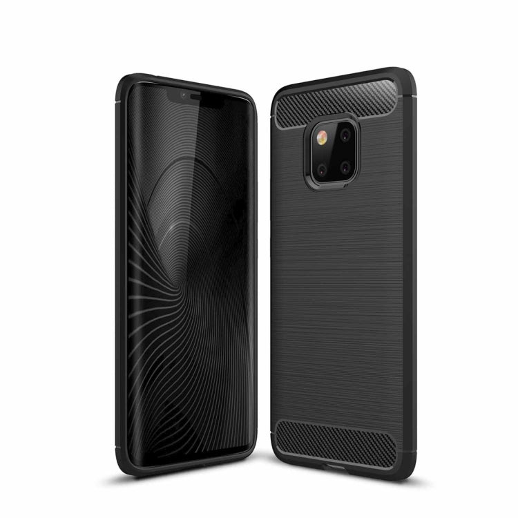 เคส TPU กันกระแทกคาร์บอนไฟเบอร์เนื้อแปรงสำหรับ Huawei Mate 20 Pro, For Mate 20 Pro, For Huawei Mate 20 Pro