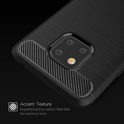 เคส TPU กันกระแทกคาร์บอนไฟเบอร์เนื้อแปรงสำหรับ Huawei Mate 20 Pro, For Mate 20 Pro, For Huawei Mate 20 Pro