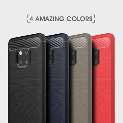 เคส TPU กันกระแทกคาร์บอนไฟเบอร์เนื้อแปรงสำหรับ Huawei Mate 20 Pro, For Mate 20 Pro, For Huawei Mate 20 Pro