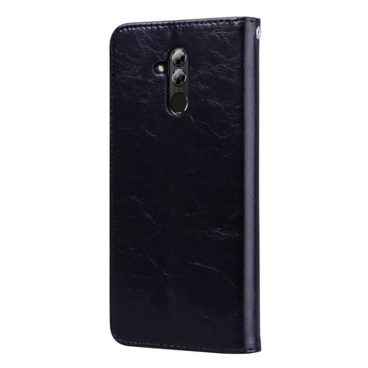 ซองหนังพลิกแนวนอนเนื้อน้ำมันขี้ผึ้งสไตล์ธุรกิจสำหรับ Huawei Mate 20 Lite พร้อมตัวยึดและช่องเสียบการ์ดและกระเป๋าสตางค์, For Huawei Mate 20 Lite