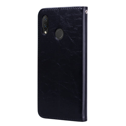 ซองหนังพลิกแนวนอนเนื้อน้ำมันขี้ผึ้งสไตล์ธุรกิจสำหรับ Huawei Nova 3 พร้อมตัวยึดและช่องเสียบการ์ดและกระเป๋าสตางค์, For Huawei Huawei Nova 3, For Huawei Nova 3