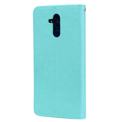 ซองหนัง PU แบบพลิกแนวนอนลายดอกกุหลาบสำหรับ Huawei Mate 20 Lite พร้อมตัวยึดและช่องเสียบการ์ดและกระเป๋าสตางค์, For Huawei Mate 20 Lite, Huawei Mate 20 Lite