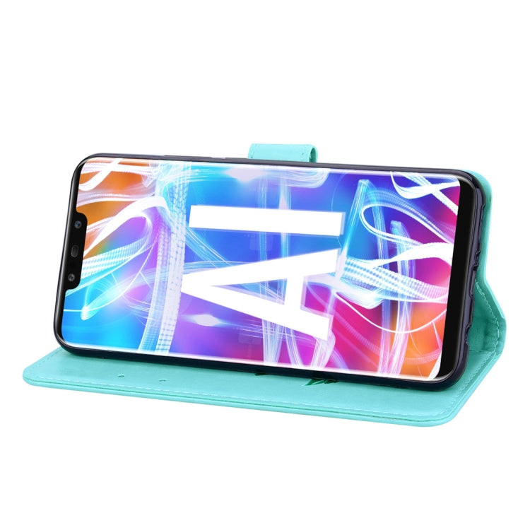 ซองหนัง PU แบบพลิกแนวนอนลายดอกกุหลาบสำหรับ Huawei Mate 20 Lite พร้อมตัวยึดและช่องเสียบการ์ดและกระเป๋าสตางค์, For Huawei Mate 20 Lite, Huawei Mate 20 Lite