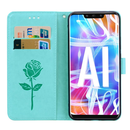 ซองหนัง PU แบบพลิกแนวนอนลายดอกกุหลาบสำหรับ Huawei Mate 20 Lite พร้อมตัวยึดและช่องเสียบการ์ดและกระเป๋าสตางค์, For Huawei Mate 20 Lite, Huawei Mate 20 Lite