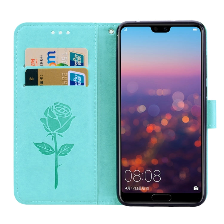 ซองหนัง PU แบบพลิกแนวนอนลายดอกกุหลาบสำหรับ Huawei P20 Pro พร้อมตัวยึดและช่องเสียบการ์ดและกระเป๋าสตางค์, For Huawei P20 Pro, Huawei P20 Pro