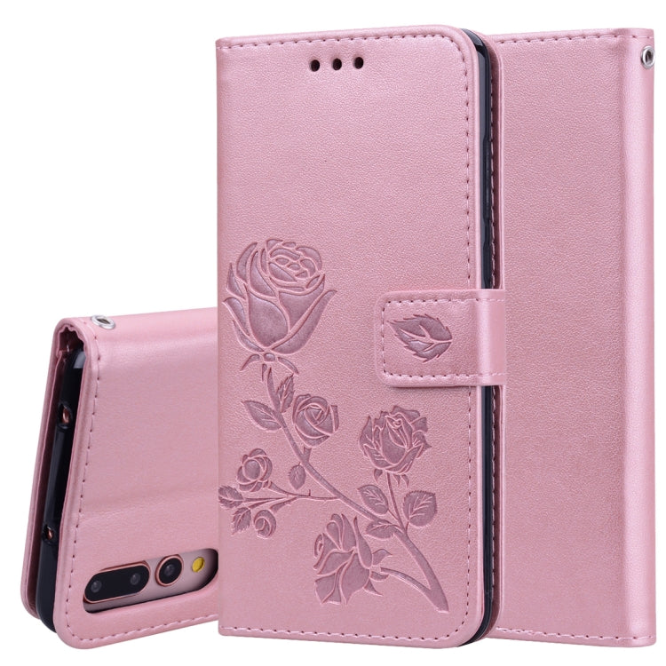 ซองหนัง PU แบบพลิกแนวนอนลายดอกกุหลาบสำหรับ Huawei P20 Pro พร้อมตัวยึดและช่องเสียบการ์ดและกระเป๋าสตางค์, For Huawei P20 Pro, Huawei P20 Pro
