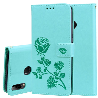 ซองหนัง PU แบบพลิกแนวนอนลายดอกกุหลาบสำหรับ Huawei Y9 (2019) พร้อมตัวยึดและช่องเสียบการ์ดและกระเป๋าสตางค์, For Huawei Y9 (2019), Huawei Y9 (2019)