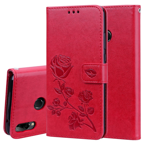 ซองหนัง PU แบบพลิกแนวนอนลายดอกกุหลาบสำหรับ Huawei Y9 (2019) พร้อมตัวยึดและช่องเสียบการ์ดและกระเป๋าสตางค์, For Huawei Y9 (2019), Huawei Y9 (2019)