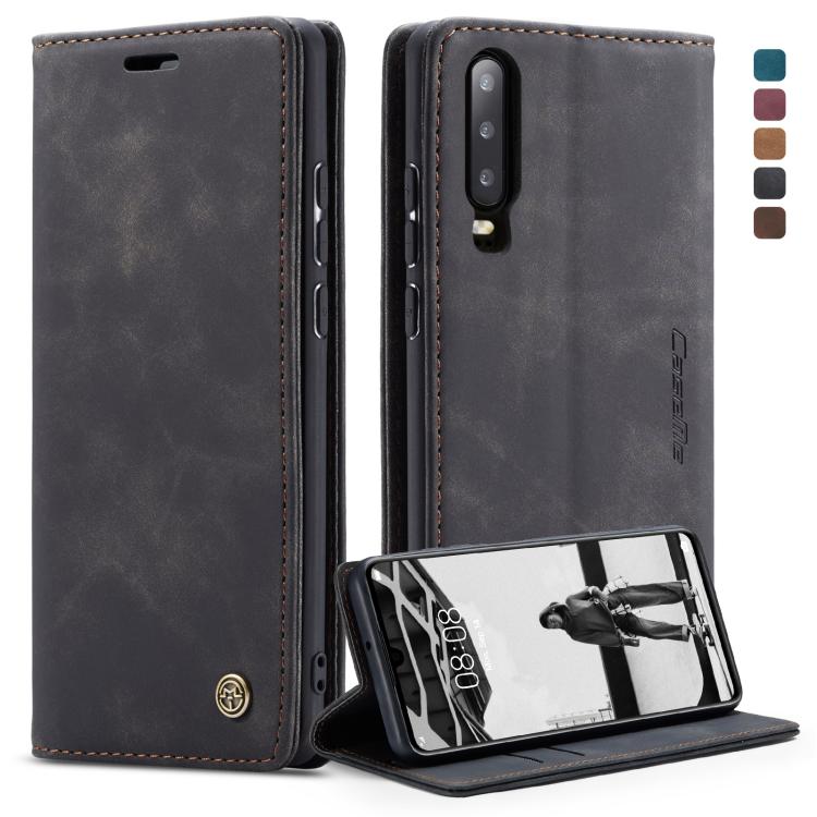 CaseMe-013 ซองหนังพลิกแนวนอน Retro Frosted มัลติฟังก์ชั่นสำหรับ Huawei P30 พร้อมช่องเสียบการ์ดและที่วางและกระเป๋าสตางค์, For Huawei P30