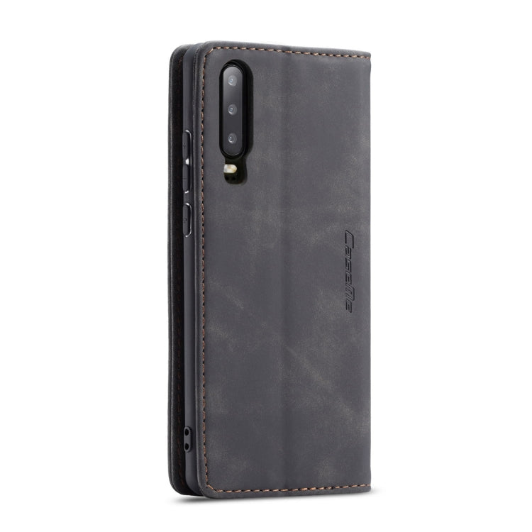CaseMe-013 ซองหนังพลิกแนวนอน Retro Frosted มัลติฟังก์ชั่นสำหรับ Huawei P30 พร้อมช่องเสียบการ์ดและที่วางและกระเป๋าสตางค์, For Huawei P30