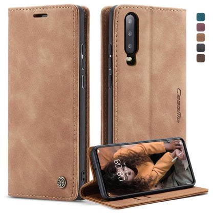 CaseMe-013 ซองหนังพลิกแนวนอน Retro Frosted มัลติฟังก์ชั่นสำหรับ Huawei P30 พร้อมช่องเสียบการ์ดและที่วางและกระเป๋าสตางค์, For Huawei P30