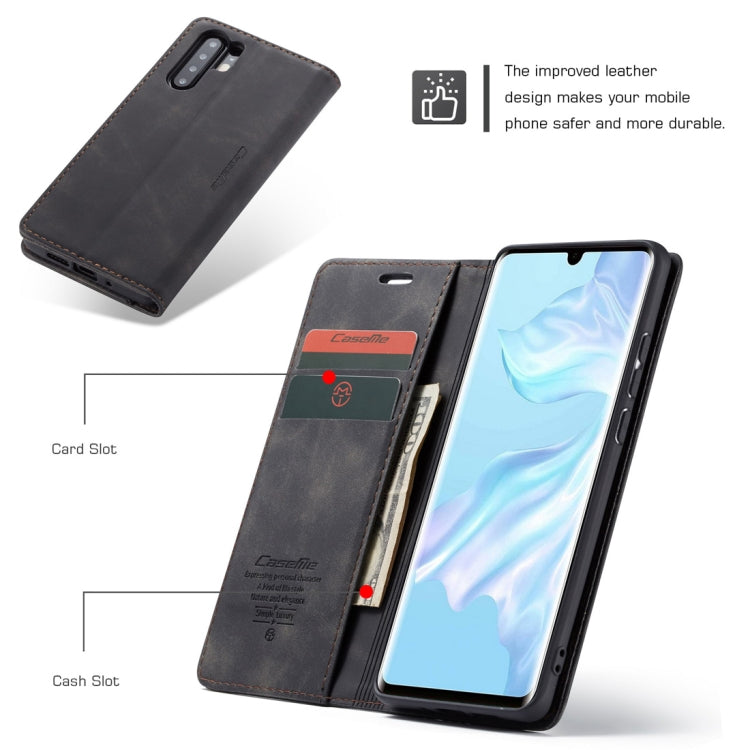 CaseMe-013 ซองหนังพลิกแนวนอน Retro Frosted มัลติฟังก์ชั่นสำหรับ Huawei P30 Pro พร้อมช่องเสียบการ์ดและที่วางและกระเป๋าสตางค์, For Huawei P30 Pro