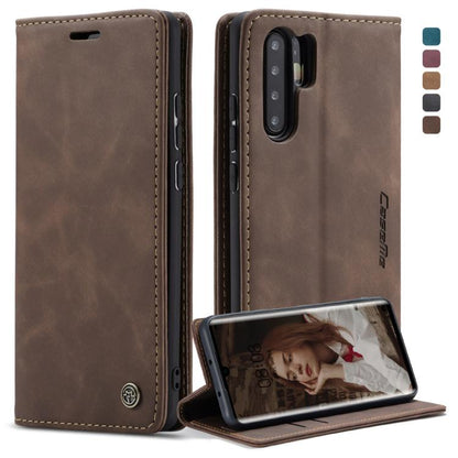 CaseMe-013 ซองหนังพลิกแนวนอน Retro Frosted มัลติฟังก์ชั่นสำหรับ Huawei P30 Pro พร้อมช่องเสียบการ์ดและที่วางและกระเป๋าสตางค์, For Huawei P30 Pro
