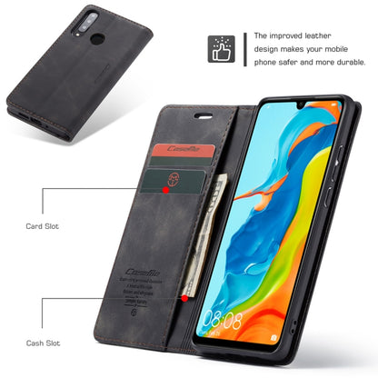 CaseMe-013 ซองหนังพลิกแนวนอน Retro Frosted มัลติฟังก์ชั่นสำหรับ Huawei P30 Lite พร้อมช่องเสียบการ์ดและที่วางและกระเป๋าสตางค์, For Huawei P30 Lite