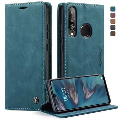CaseMe-013 ซองหนังพลิกแนวนอน Retro Frosted มัลติฟังก์ชั่นสำหรับ Huawei P30 Lite พร้อมช่องเสียบการ์ดและที่วางและกระเป๋าสตางค์, For Huawei P30 Lite