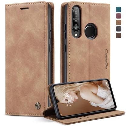 CaseMe-013 ซองหนังพลิกแนวนอน Retro Frosted มัลติฟังก์ชั่นสำหรับ Huawei P30 Lite พร้อมช่องเสียบการ์ดและที่วางและกระเป๋าสตางค์, For Huawei P30 Lite
