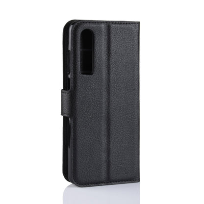 ซองหนังพลิกแนวนอนเนื้อลิ้นจี่สำหรับ Huawei P30 พร้อมตัวยึดและช่องเสียบการ์ดและกระเป๋าสตางค์, For Huawei P30, For P30