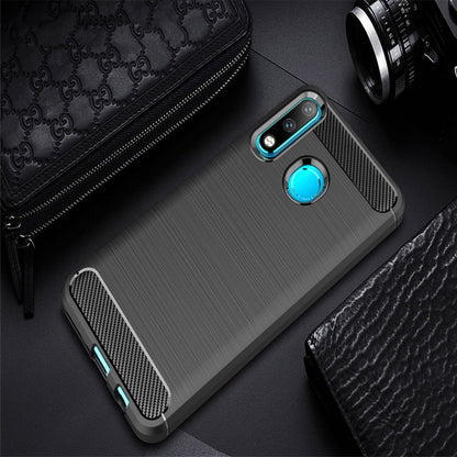 เคส TPU คาร์บอนไฟเบอร์เนื้อแปรงสำหรับ Huawei P30 Lite, Huawei P30 Lite