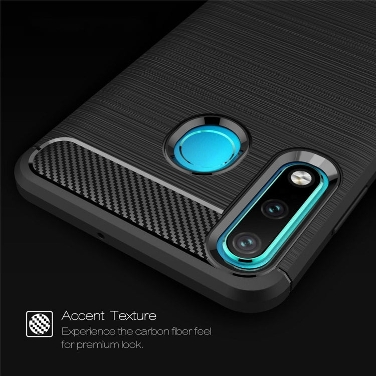 เคส TPU คาร์บอนไฟเบอร์เนื้อแปรงสำหรับ Huawei P30 Lite, Huawei P30 Lite