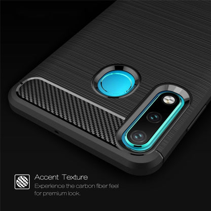 เคส TPU คาร์บอนไฟเบอร์เนื้อแปรงสำหรับ Huawei P30 Lite, Huawei P30 Lite