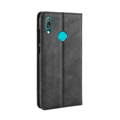 Magnetic Buckle Retro Texture ซองหนังพลิกแนวนอนสำหรับ Huawei Y7 (2019) / Y7 Prime (2019) พร้อมตัวยึดและช่องเสียบการ์ดและกระเป๋าสตางค์, For Huawei Y7 (2019)