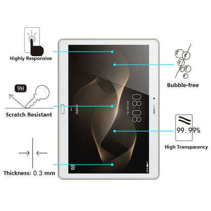 75 ชิ้นสำหรับ Huawei MediaPad M2 10.0 0.3mm 9H ความแข็งกระจกฟิล์มหน้าจอ, For M2 10.0