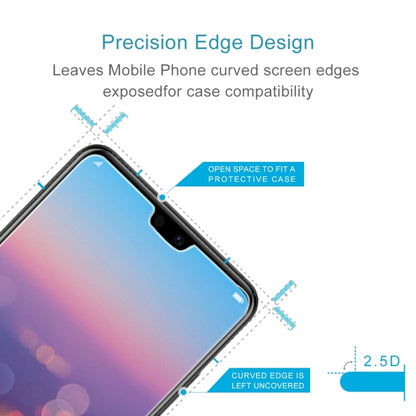 10 ชิ้นสำหรับ Huawei P20 0.26mm 9H ความแข็งพื้นผิว 2.5D ฟิล์มกระจกนิรภัยป้องกันการระเบิด, For P20