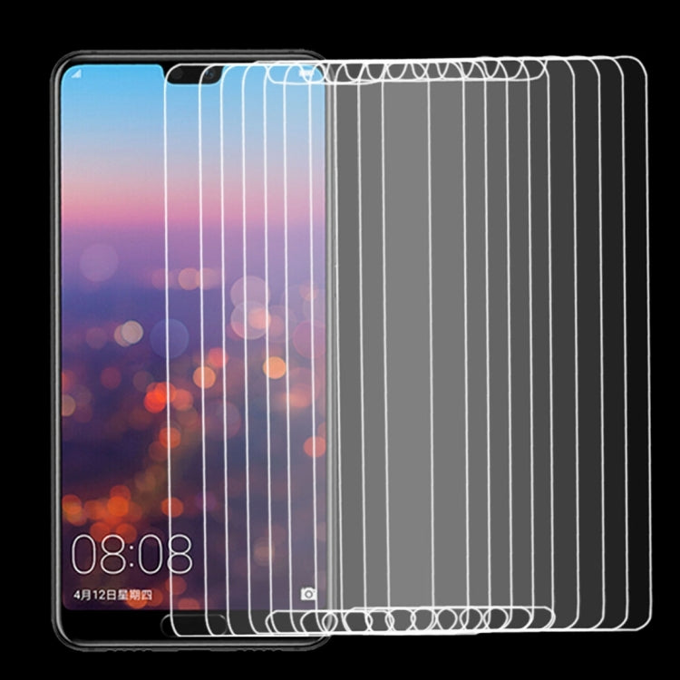 10 ชิ้นสำหรับ Huawei P20 0.26mm 9H ความแข็งพื้นผิว 2.5D ฟิล์มกระจกนิรภัยป้องกันการระเบิด, For P20
