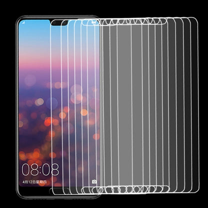 10 ชิ้นสำหรับ Huawei P20 0.26mm 9H ความแข็งพื้นผิว 2.5D ฟิล์มกระจกนิรภัยป้องกันการระเบิด, For P20