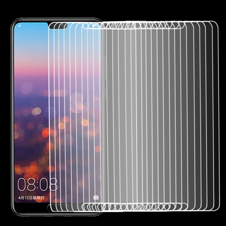 50 ชิ้นสำหรับ Huawei P20 0.26mm 9H ความแข็งพื้นผิว 2.5D ฟิล์มกระจกนิรภัยป้องกันการระเบิดไม่มีแพ็คเกจขายปลีก, For P20