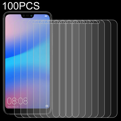 100 ชิ้นสำหรับ Huawei P20 Lite 0.26mm 9H ความแข็งพื้นผิว 2.5D ฟิล์มกระจกนิรภัยป้องกันการระเบิด, For P20 Lite