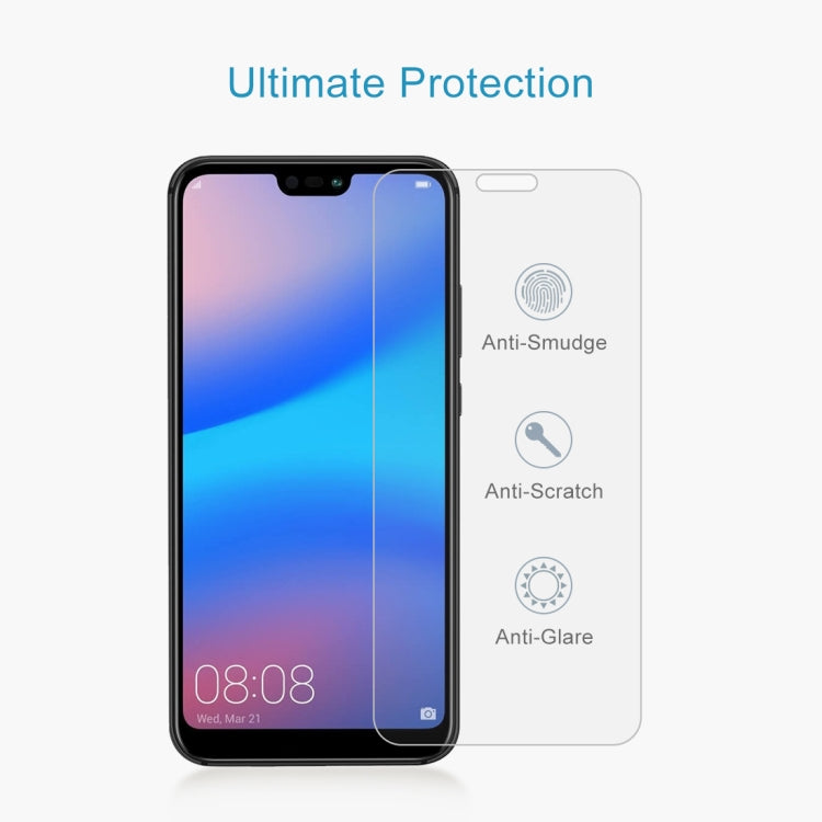 100 ชิ้นสำหรับ Huawei P20 Lite 0.26mm 9H ความแข็งพื้นผิว 2.5D ฟิล์มกระจกนิรภัยป้องกันการระเบิด, For P20 Lite