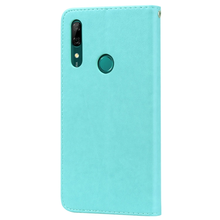 ซองหนัง PU แบบพลิกแนวนอนลายดอกกุหลาบสำหรับ Huawei P Smart Z พร้อมตัวยึดและช่องเสียบการ์ดและกระเป๋าสตางค์, For Huawei P Smart Z