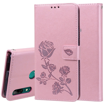 ซองหนัง PU แบบพลิกแนวนอนลายดอกกุหลาบสำหรับ Huawei P Smart Z พร้อมตัวยึดและช่องเสียบการ์ดและกระเป๋าสตางค์, For Huawei P Smart Z