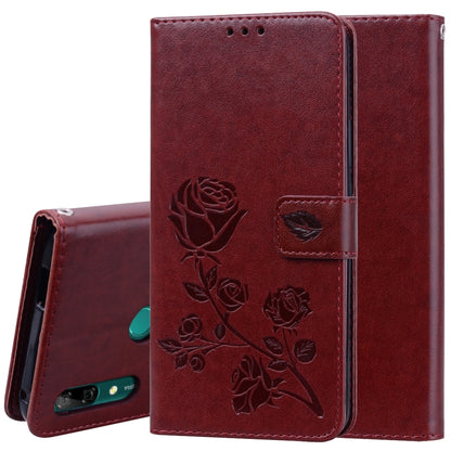 ซองหนัง PU แบบพลิกแนวนอนลายดอกกุหลาบสำหรับ Huawei P Smart Z พร้อมตัวยึดและช่องเสียบการ์ดและกระเป๋าสตางค์, For Huawei P Smart Z