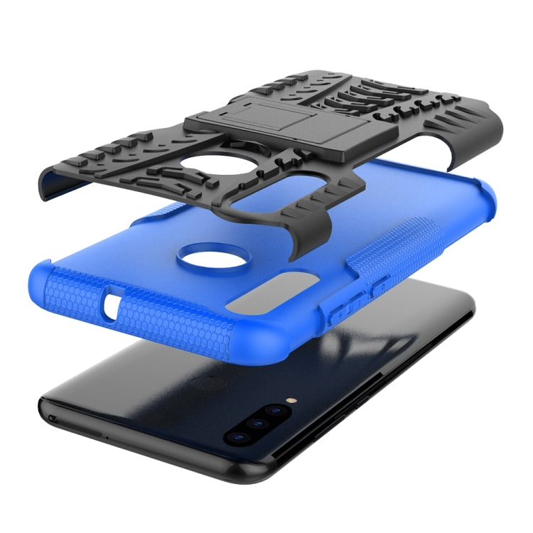 เคสกันกระแทก TPU + PC สำหรับพื้นผิวยางสำหรับ Huawei P Smart + 2019 พร้อมตัวยึด, For Huawei P Smart+ 2019