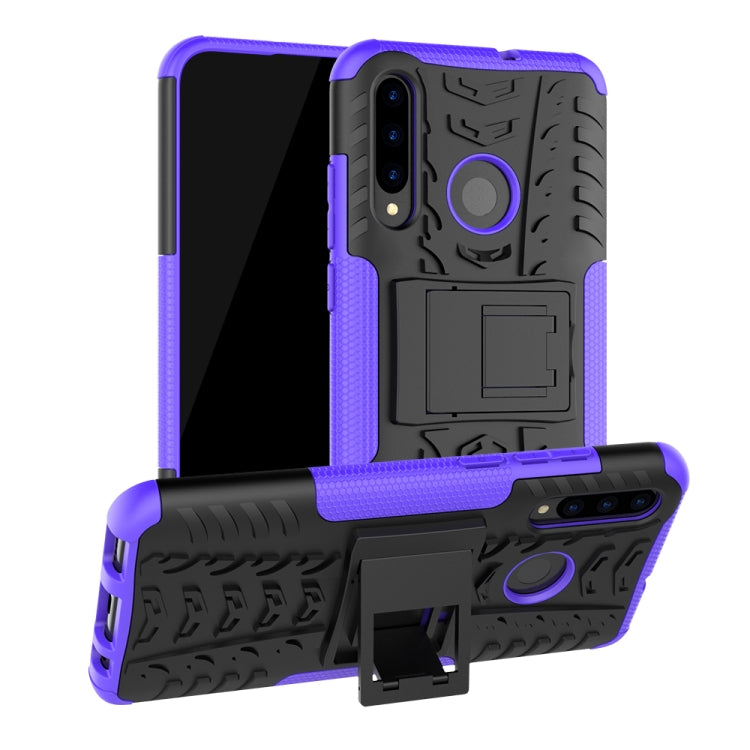 เคสกันกระแทก TPU + PC สำหรับพื้นผิวยางสำหรับ Huawei P Smart + 2019 พร้อมตัวยึด, For Huawei P Smart+ 2019