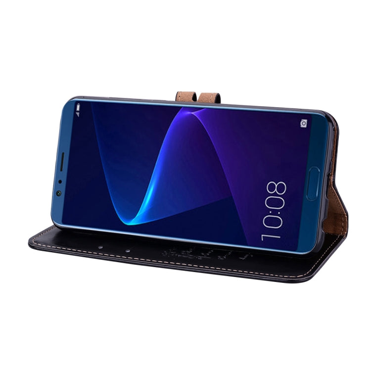 ซองหนังพลิกแนวนอนเนื้อน้ำมันขี้ผึ้งสไตล์ธุรกิจสำหรับ Huawei Honor 10 พร้อมตัวยึดและช่องเสียบการ์ดและกระเป๋าสตางค์, For Huawei Honor 10