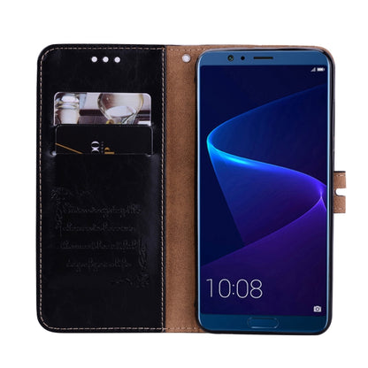 ซองหนังพลิกแนวนอนเนื้อน้ำมันขี้ผึ้งสไตล์ธุรกิจสำหรับ Huawei Honor 10 พร้อมตัวยึดและช่องเสียบการ์ดและกระเป๋าสตางค์, For Huawei Honor 10