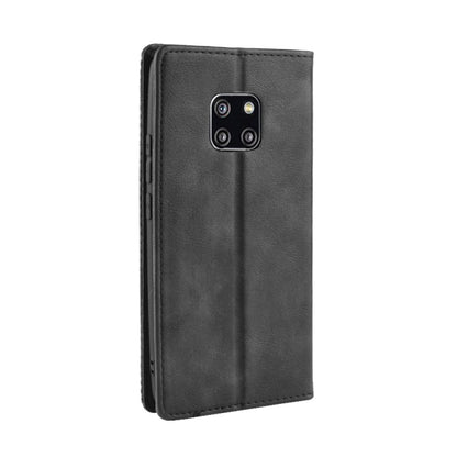 Magnetic Buckle Retro Texture ซองหนังพลิกแนวนอนสำหรับ Huawei Mate 20 Pro พร้อมตัวยึดและช่องเสียบการ์ดและกระเป๋าสตางค์, For Huawei Mate 20 Pro