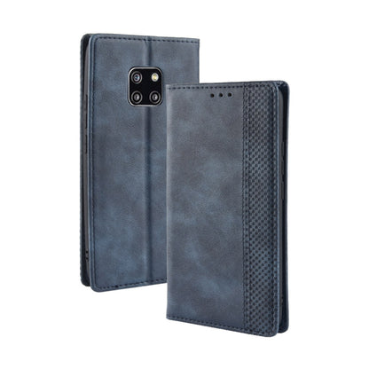 Magnetic Buckle Retro Texture ซองหนังพลิกแนวนอนสำหรับ Huawei Mate 20 Pro พร้อมตัวยึดและช่องเสียบการ์ดและกระเป๋าสตางค์, For Huawei Mate 20 Pro