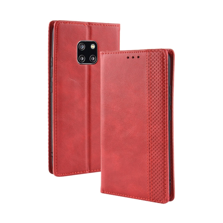 Magnetic Buckle Retro Texture ซองหนังพลิกแนวนอนสำหรับ Huawei Mate 20 Pro พร้อมตัวยึดและช่องเสียบการ์ดและกระเป๋าสตางค์, For Huawei Mate 20 Pro
